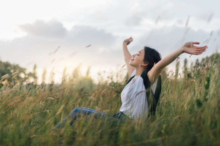 girl in the field