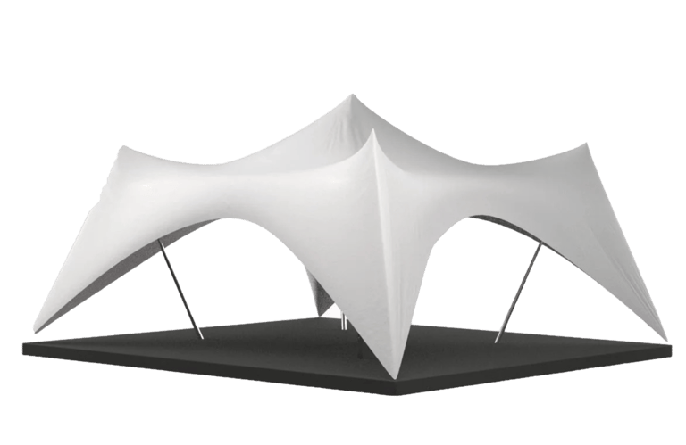 Crown palapinė  72 kv. m, 8,5 x 8,5 m