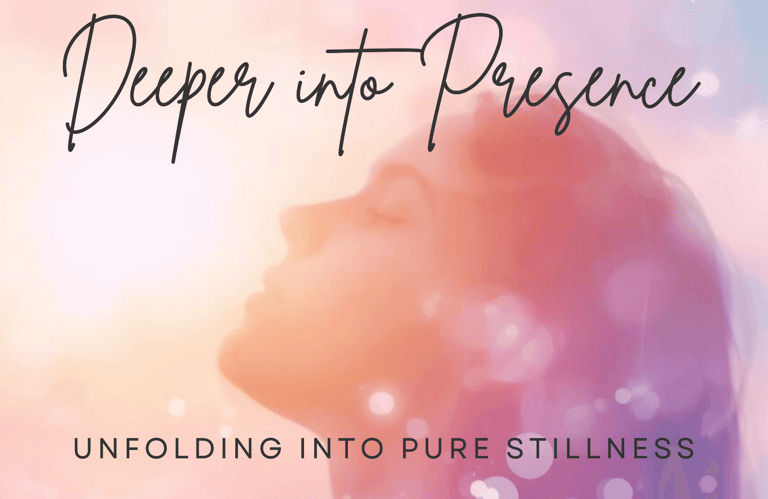 eeper into presence. Girl in a serene image with head raised toward the light, unfolding into pure stillness