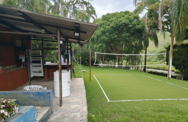 Quadra de vôlei, badminton, Beach tênis e futevôlei 