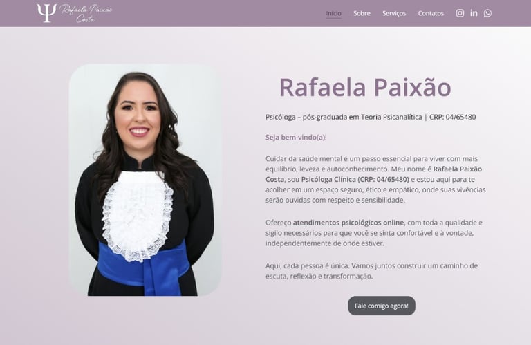 Site Psicóloga Rafaela Paixão