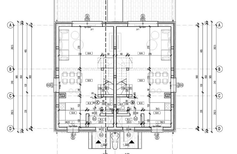 a house plan with a floor plan and a floor plan