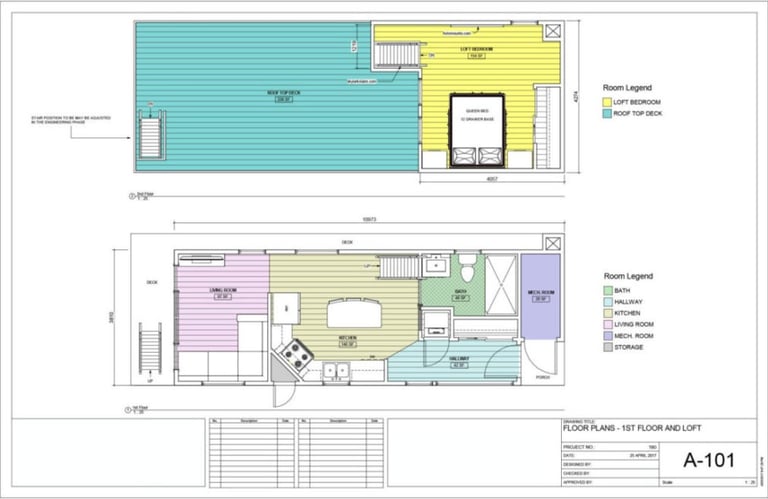 2D Floor Plan - 1st Floor and Loft