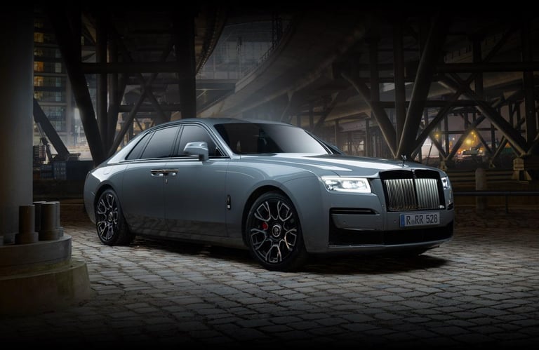 Luxury grey Rolls-Royce Ghost sedan chauffeur meet and greet airport service