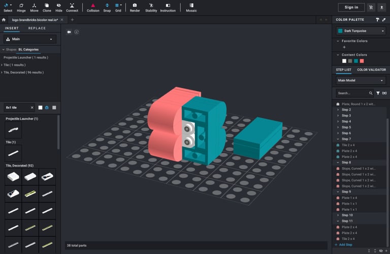 Brandbricks logo model process