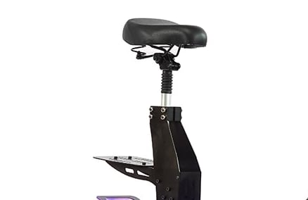 a scooter with a blue and red light on it