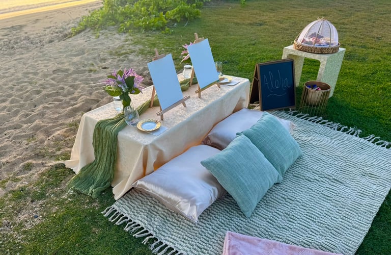 Oahu Proposal at Luxury Beach Picnic 