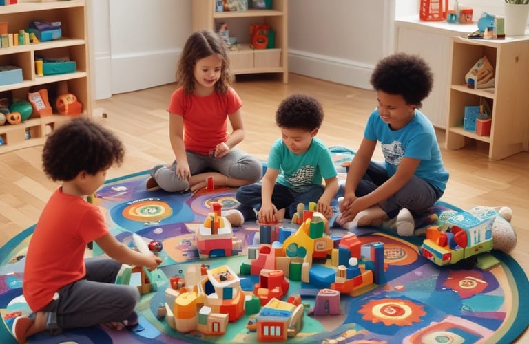 A serene yoga class in a peaceful studio setting.