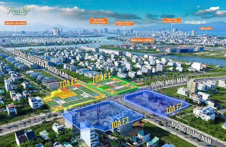 Vị trí thực tế dự án Sun Fours Tower