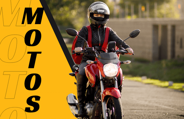 Motociclista em moto vermelha — plano de rastreador para motos em Viamão