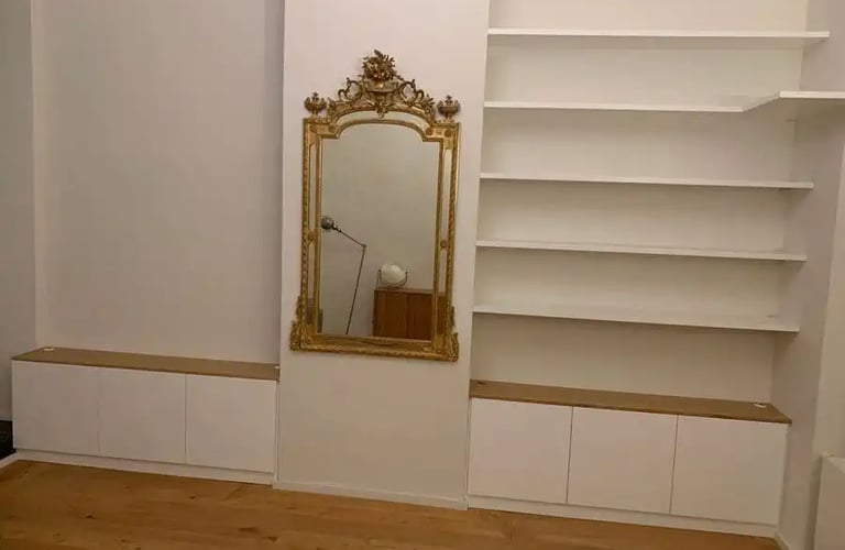 avant après menuiserie sur mesure Belgique