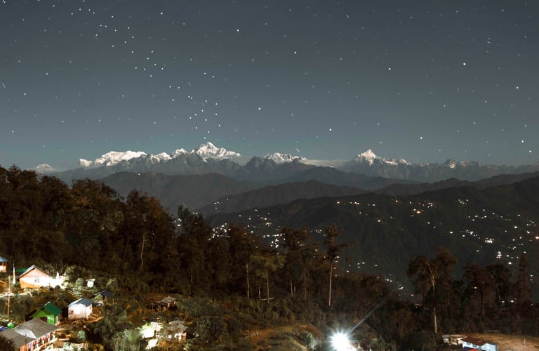 night view of Mt Kanchenjunga