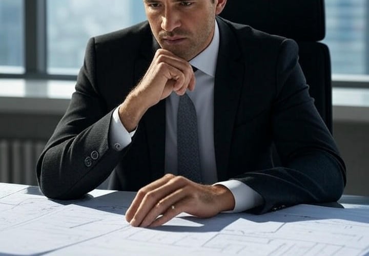 a man in a suit and tie sitting at a table