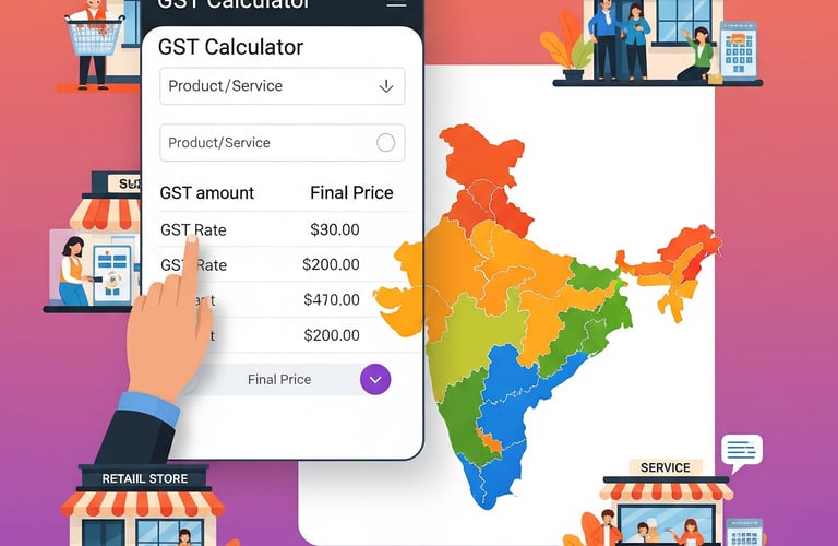 ToolPyx GST Calculator – free online GST calculation tool for India with accurate tax breakdown.