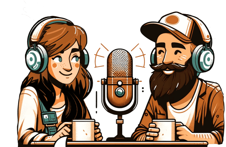 Blair and Amy, hosts of 'Honey We Need to Chat,' smiling together as they share relationship insights and communication tips