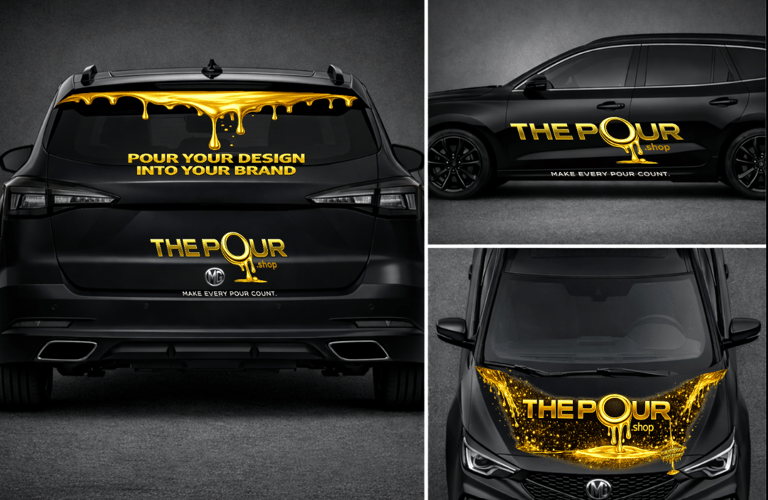 Branded vehicles showing mobile brand visibility and hospitality business marketing presence