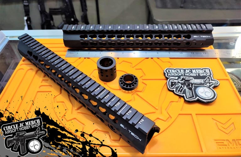 EVO TECH FREE FLOAT 12 INCHES KEY MOD HAND GUARD
