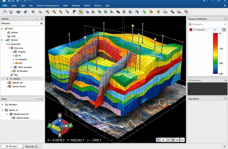 Design of an earth model being used to interpret that is beneath the earth