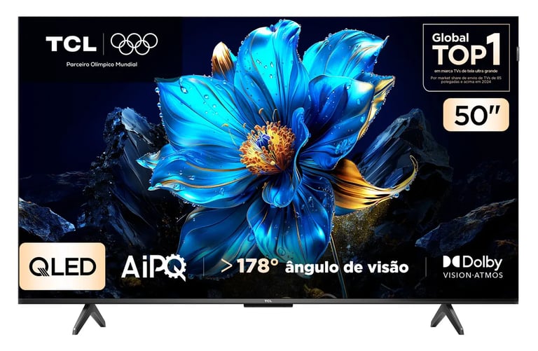 Faixa: custo-benefício agressivo, TCL 50 Polegadas QLED 4K 