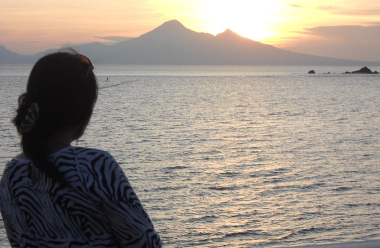 Looking at Mt Bulasan in philippines