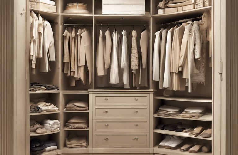 Een schone kast vol kleding, staat voor garderobeplanningsservice