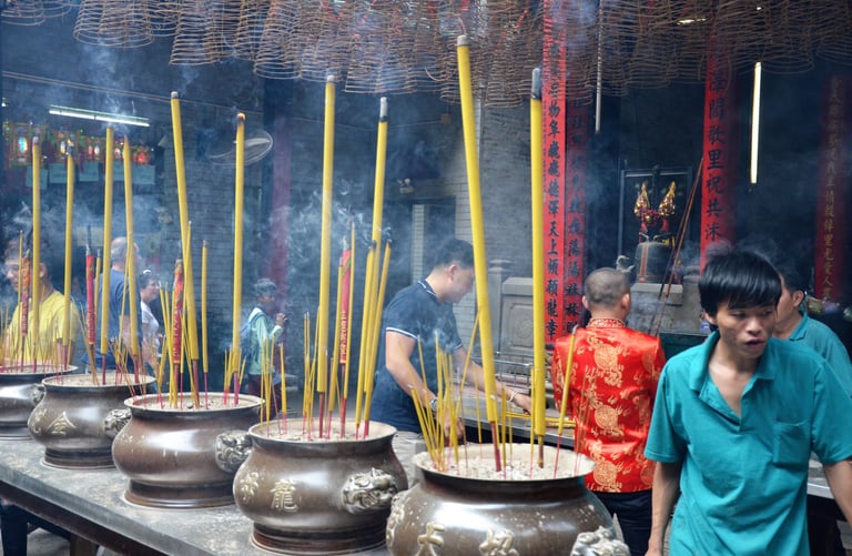 Visiting the Thien Hau Pagoda in Ho Chi Minh City, Vietnam