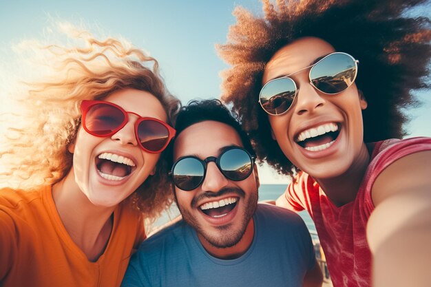 jovens reunidos felizes 