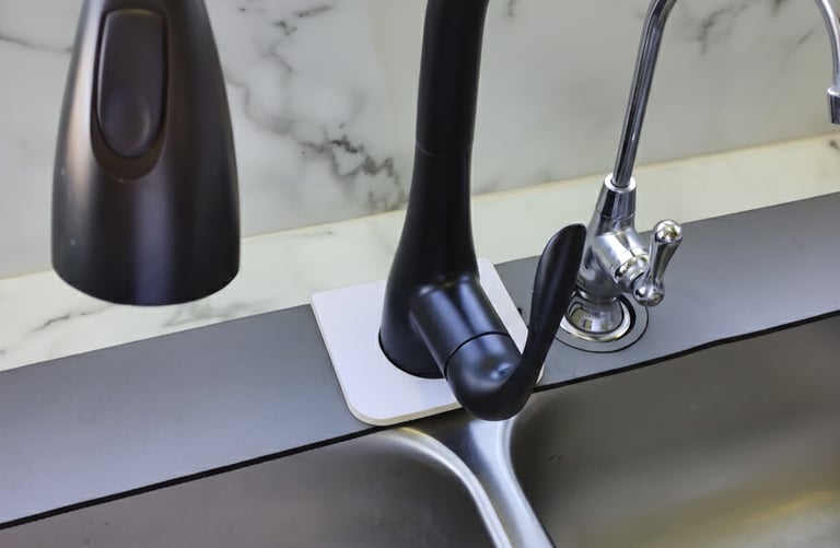 Drip Ring can be used on top of faucet mat or by itself.