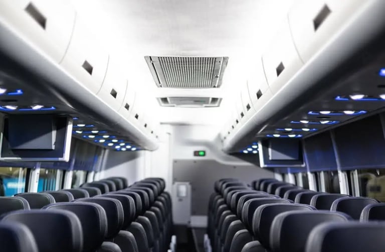 volvo luxury bus interior for premium travel experience in Delhi
