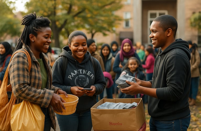 un homme et une femme se tiennent devant une foule