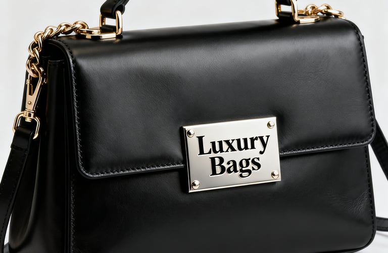 a black purse bag with a luxury bag