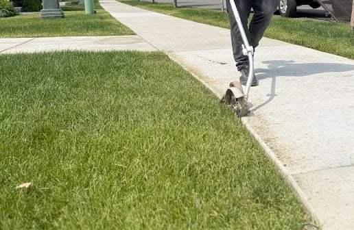 Edging and trimming Lawn