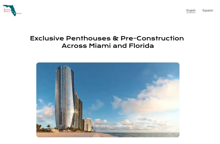 WebPro247 I Example Exclusive Penthouses and Preconstructions in Miami I Margarita Rosa Budina