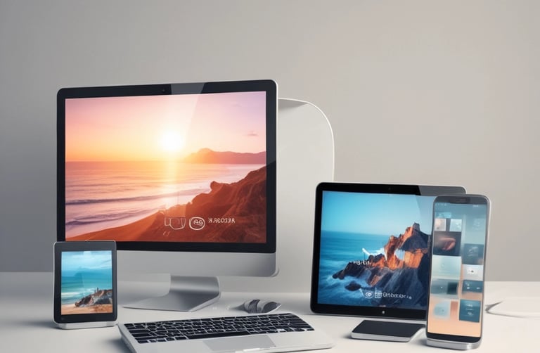 A variety of fitness and health products such as yoga mats, water bottles, and supplements displayed brightly.