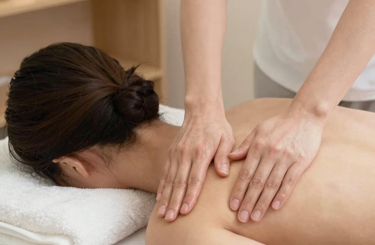 A neat arrangement of scented candles in glass jars on a wooden table.