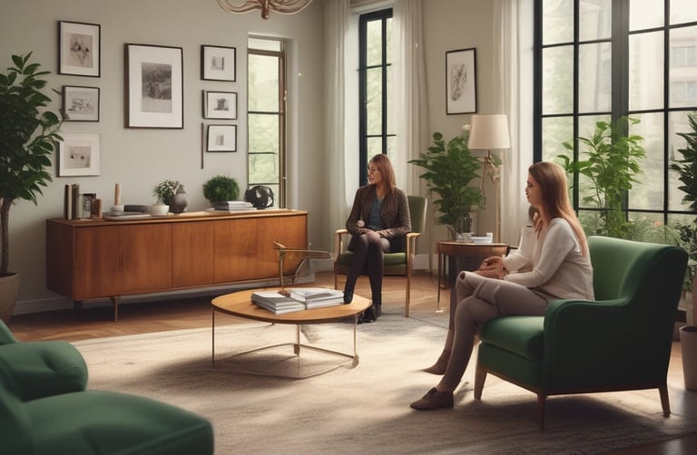 A toddler in a floral-patterned top is being supported by adults holding her hands as she takes steps. One adult is crouched beside her, wearing a striped shirt. The scene conveys a familial and nurturing atmosphere.