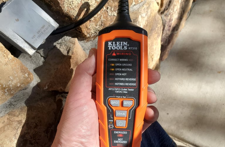 This is a different kind of receptacle ("outlet") tester we use. 