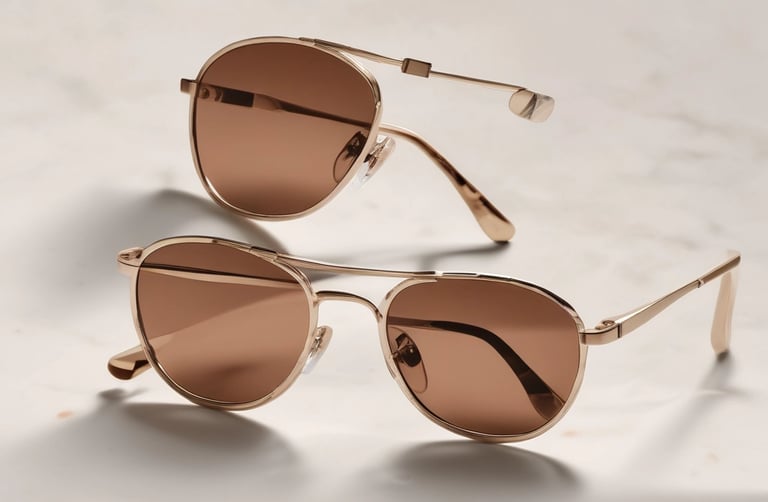 Luxury designer sunglasses and eyewear on marble background, minimalist aesthetic curated by Mlys.
