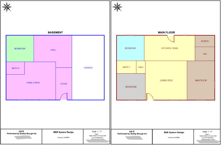 Room by room Manual JS example report. Load calculations and equipment selection