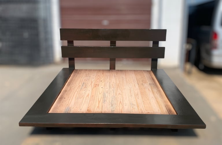 a wooden bed base with an infinite edge available for any mattress size.
