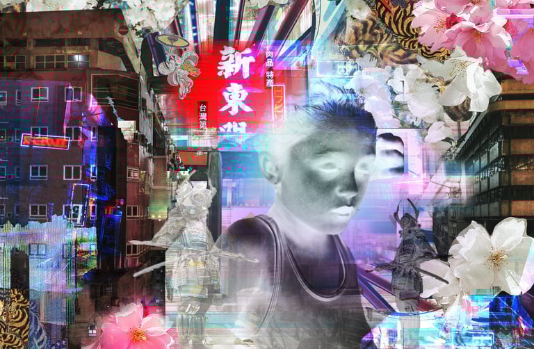 Melancholijny obraz cyberpunkowego świata.