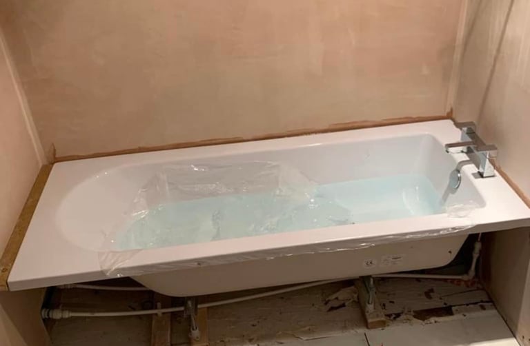 Bath installation completed by AXM Plumbing Services in Hereford