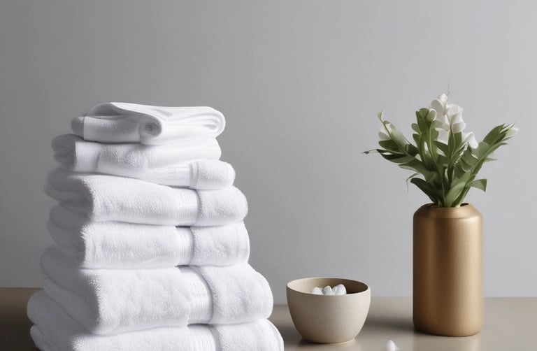 Cozy terry towel set in a rich color, perfect for kids.