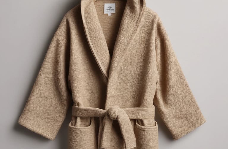 Stylish bathrobe for men, featuring a classic design in luxury fabric.