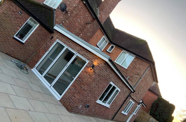 House extension in Pershore with pitched roof and brick finish