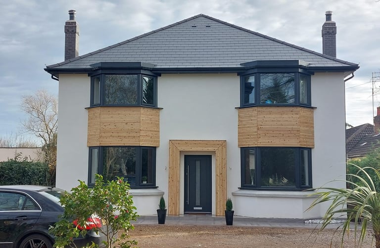 Builders in Worcester working on a rear home extension project