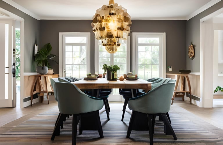 Dining hall designs with lighting