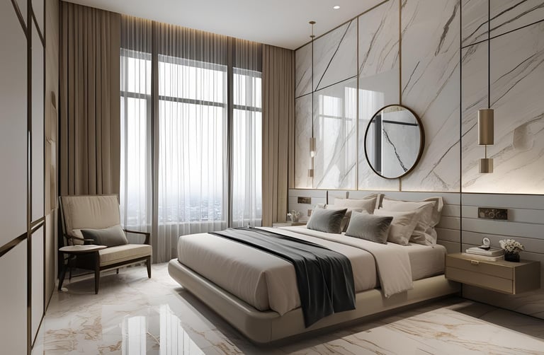 Bedroom: Marble Vs Tiles: Cool Comfort Or Fun Variety