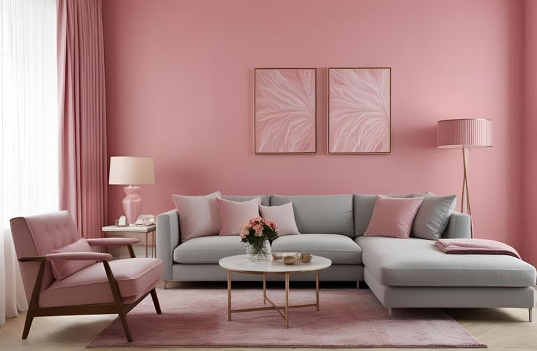 Pale pink is beautiful for a bedroom