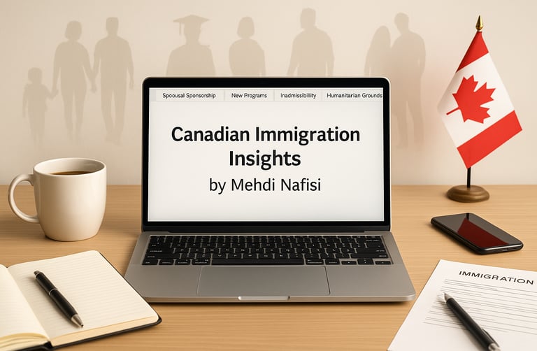 Canada immigration blog with Mehdi Nafisi